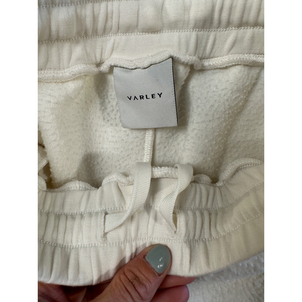 Varley Samson Relaxed‎ Fleece Pant Cream Borg Sherpa Cargo Joggers Medium - Picture 8 of 13